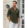 imageCOOFANDY Mens Casual Button Down Shirt Wrinkle Free Shirts Long Sleeve Dress ShirtArmy Green