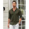 imageCOOFANDY Mens Casual Button Down Shirt Wrinkle Free Shirts Long Sleeve Dress ShirtArmy Green