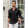 imageCOOFANDY Mens Casual Button Down Shirt Wrinkle Free Shirts Long Sleeve Dress ShirtBlack