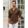 imageCOOFANDY Mens Casual Button Down Shirt Wrinkle Free Shirts Long Sleeve Dress ShirtBrown