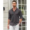 imageCOOFANDY Mens Casual Button Down Shirt Wrinkle Free Shirts Long Sleeve Dress ShirtDark Gray