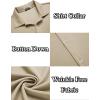 imageCOOFANDY Mens Casual Button Down Shirt Wrinkle Free Shirts Long Sleeve Dress ShirtKhaki