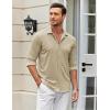 imageCOOFANDY Mens Casual Button Down Shirt Wrinkle Free Shirts Long Sleeve Dress ShirtKhaki