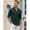 imageCOOFANDY Mens Casual Button Down Shirt Wrinkle Free Shirts Long Sleeve Dress ShirtLake Green