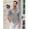 imageCOOFANDY Mens Casual Button Down Shirt Wrinkle Free Shirts Long Sleeve Dress ShirtLight Gray