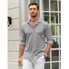 imageCOOFANDY Mens Casual Button Down Shirt Wrinkle Free Shirts Long Sleeve Dress ShirtLight Gray