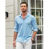 imageCOOFANDY Mens Casual Button Down Shirt Wrinkle Free Shirts Long Sleeve Dress ShirtSky Blue