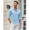 imageCOOFANDY Mens Casual Button Down Shirt Wrinkle Free Shirts Long Sleeve Dress ShirtSky Blue