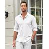 imageCOOFANDY Mens Casual Button Down Shirt Wrinkle Free Shirts Long Sleeve Dress ShirtWhite