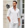 imageCOOFANDY Mens Casual Button Down Shirt Wrinkle Free Shirts Long Sleeve Dress ShirtWhite