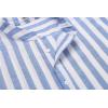 imageCOOFANDY Mens Cotton Linen Henley TShirts Long Sleeve Hippie Casual Beach TShirtsBlue White Striped