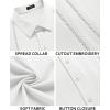 imageCOOFANDY Mens Cuban Guayabera Shirt Short Sleeve Button Down Shirts Casual Summer Beach Linen ShirtsAwhite