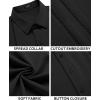 imageCOOFANDY Mens Cuban Guayabera Shirt Short Sleeve Button Down Shirts Casual Summer Beach Linen ShirtsBlack