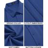imageCOOFANDY Mens Cuban Guayabera Shirt Short Sleeve Button Down Shirts Casual Summer Beach Linen ShirtsBrilliant Blue