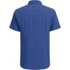 imageCOOFANDY Mens Cuban Guayabera Shirt Short Sleeve Button Down Shirts Casual Summer Beach Linen ShirtsBrilliant Blue