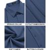 imageCOOFANDY Mens Cuban Guayabera Shirt Short Sleeve Button Down Shirts Casual Summer Beach Linen ShirtsDark Blue