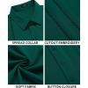 imageCOOFANDY Mens Cuban Guayabera Shirt Short Sleeve Button Down Shirts Casual Summer Beach Linen ShirtsDark Green