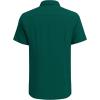 imageCOOFANDY Mens Cuban Guayabera Shirt Short Sleeve Button Down Shirts Casual Summer Beach Linen ShirtsDark Green
