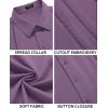 imageCOOFANDY Mens Cuban Guayabera Shirt Short Sleeve Button Down Shirts Casual Summer Beach Linen ShirtsDeep Purple
