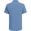 imageCOOFANDY Mens Cuban Guayabera Shirt Short Sleeve Button Down Shirts Casual Summer Beach Linen ShirtsDenim Blue