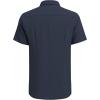 imageCOOFANDY Mens Cuban Guayabera Shirt Short Sleeve Button Down Shirts Casual Summer Beach Linen ShirtsNavy Blue