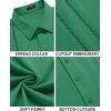 imageCOOFANDY Mens Cuban Guayabera Shirt Short Sleeve Button Down Shirts Casual Summer Beach Linen ShirtsOasis Green