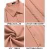 imageCOOFANDY Mens Cuban Guayabera Shirt Short Sleeve Button Down Shirts Casual Summer Beach Linen ShirtsPink