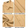imageCOOFANDY Mens Cuban Guayabera Shirt Short Sleeve Button Down Shirts Casual Summer Beach Linen ShirtsYellow