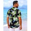 imageCOOFANDY Mens Hawaiian Shirt Short Sleeve Button Down Shirts Tropical Floral Summer Beach ShirtsBlack  Summer Vitality