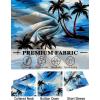 imageCOOFANDY Mens Hawaiian Shirt Short Sleeve Button Down Shirts Tropical Floral Summer Beach ShirtsBlue  Coconut Tree