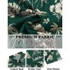 imageCOOFANDY Mens Hawaiian Shirt Short Sleeve Button Down Shirts Tropical Floral Summer Beach ShirtsGreen  Tropical Style