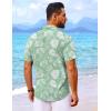 imageCOOFANDY Mens Hawaiian Shirt Short Sleeve Button Down Shirts Tropical Floral Summer Beach ShirtsLight Green  Graffiti Leaf