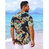 imageCOOFANDY Mens Hawaiian Shirt Short Sleeve Button Down Shirts Tropical Floral Summer Beach ShirtsNavy  Abstract Print