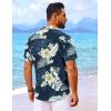imageCOOFANDY Mens Hawaiian Shirt Short Sleeve Button Down Shirts Tropical Floral Summer Beach ShirtsNavy  White Floral
