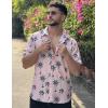 imageCOOFANDY Mens Hawaiian Shirt Short Sleeve Button Down Shirts Tropical Floral Summer Beach ShirtsPink  Coconut Tree