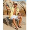 imageCOOFANDY Mens Hawaiian Shirt Short Sleeve Button Down Shirts Tropical Floral Summer Beach ShirtsYellow  Pineapple