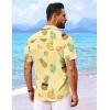 imageCOOFANDY Mens Hawaiian Shirt Short Sleeve Button Down Shirts Tropical Floral Summer Beach ShirtsYellow  Pineapple