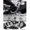 imageCOOFANDY Mens Hawaiian Shirts Short Sleeve Button Down Aloha Shirt Casual Beach ClothesBlack White Flower