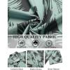 imageCOOFANDY Mens Hawaiian Shirts Short Sleeve Button Down Aloha Shirt Casual Beach ClothesDark Gray  Ice Green Leaves