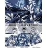 imageCOOFANDY Mens Hawaiian Shirts Short Sleeve Button Down Aloha Shirt Casual Beach ClothesNavy Blue White Flower