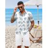 imageCOOFANDY Mens Hawaiian Shirts Short Sleeve Button Down Aloha Shirt Casual Beach ClothesWhite