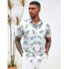 imageCOOFANDY Mens Hawaiian Shirts Short Sleeve Button Down Aloha Shirt Casual Beach ClothesWhite