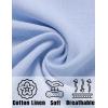 imageCOOFANDY Mens Linen Shirts Short Sleeve Casual Shirts Button Down Shirt for Men Beach Summer Wedding ShirtClear Blue