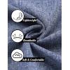 imageCOOFANDY Mens Linen Shirts Short Sleeve Casual Shirts Button Down Shirt for Men Beach Summer Wedding ShirtDenim Blue