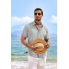 imageCOOFANDY Mens Linen Shirts Short Sleeve Casual Shirts Button Down Shirt for Men Beach Summer Wedding ShirtLight Grey