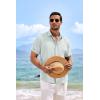 imageCOOFANDY Mens Linen Shirts Short Sleeve Casual Shirts Button Down Shirt for Men Beach Summer Wedding ShirtMint Blue