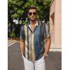 imageCOOFANDY Mens Linen Shirts Short Sleeve Casual Shirts Button Down Shirt for Men Beach Summer Wedding ShirtPainting
