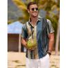 imageCOOFANDY Mens Linen Shirts Short Sleeve Casual Shirts Button Down Shirt for Men Beach Summer Wedding ShirtPainting