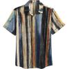 imageCOOFANDY Mens Linen Shirts Short Sleeve Casual Shirts Button Down Shirt for Men Beach Summer Wedding ShirtPainting