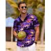imageCOOFANDY Mens Linen Shirts Short Sleeve Casual Shirts Button Down Shirt for Men Beach Summer Wedding ShirtSunsetblue Purple